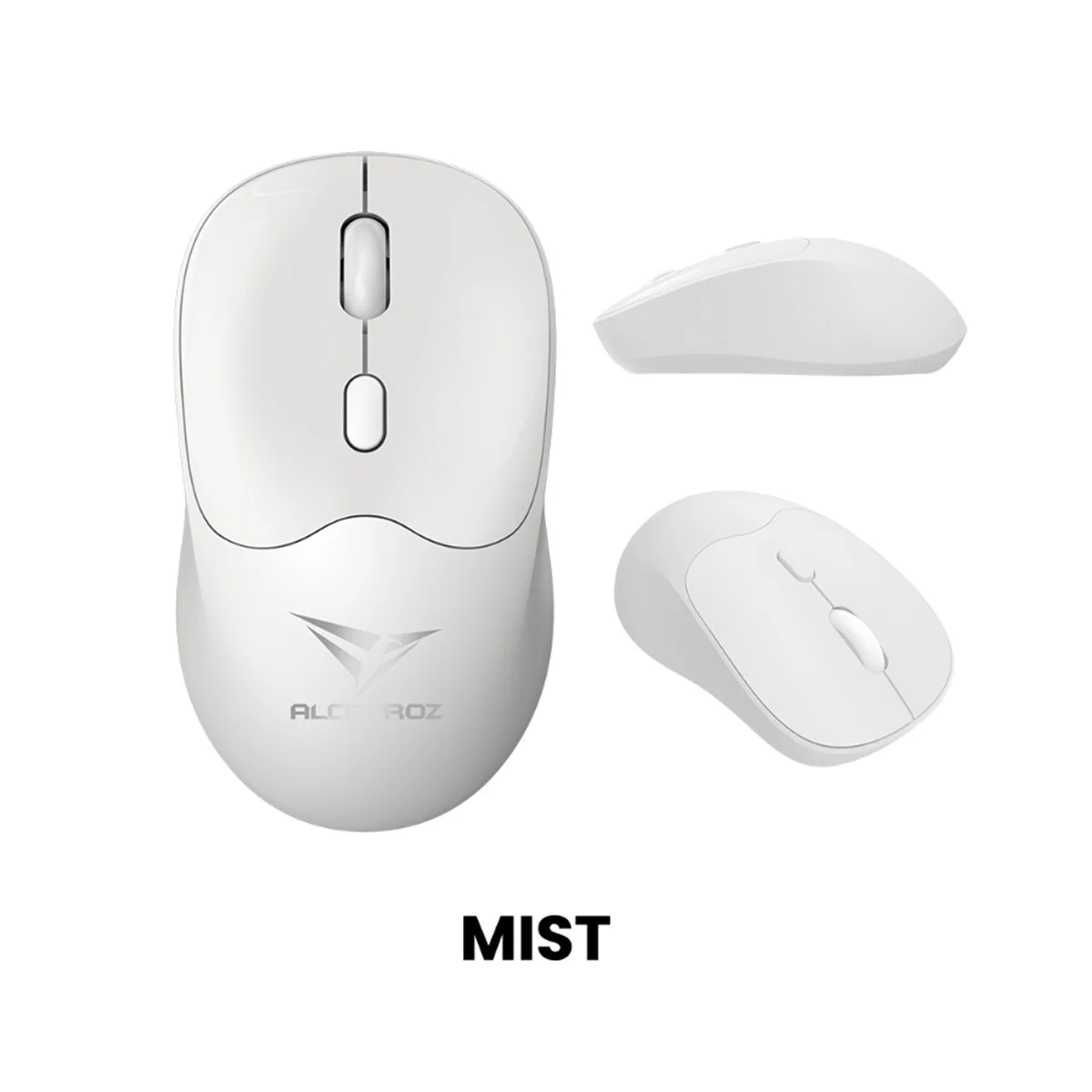 Alcatroz Mouse Wireless & BT Recharg Silent AIRMOUSE DUO 6R White (2025)