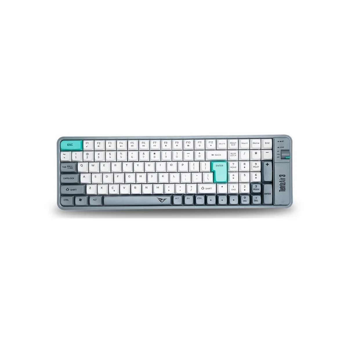 Alcatroz Tetriz Air 3 Wireless Keyboard 2.4G+BT Winter White