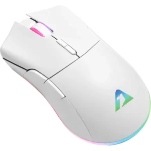 Armaggeddon Gaming Mouse Wired 12000CPI Silent , HUANO Switches FALCON V STEALTH White
