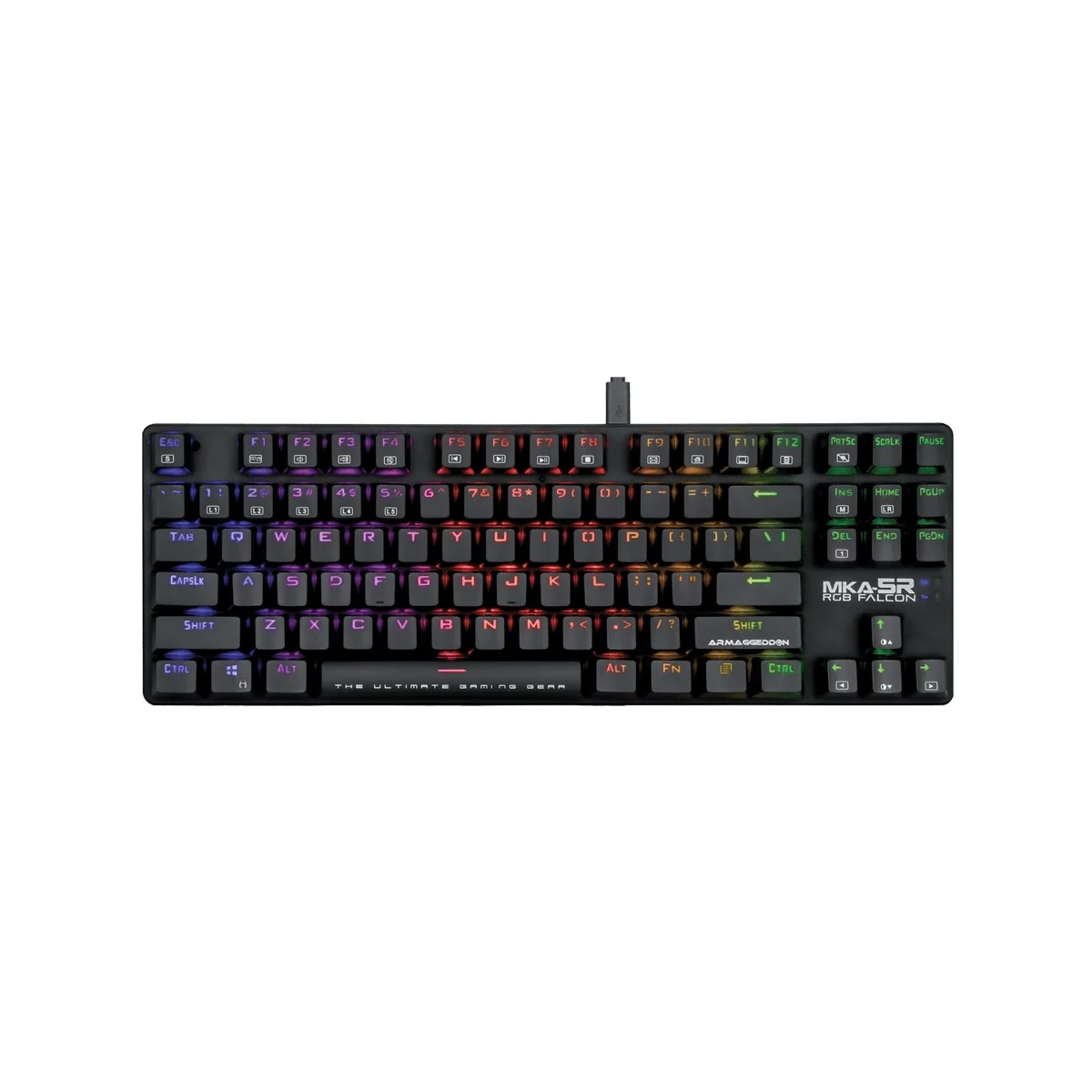 Armaggeddon MKA-5R Mechanical Gaming Keyboard with 87 Fully Programmable Blue Keys