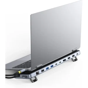 Baseus 12-in-1 Laptop Docking Station 2 x 4K HDMI & 1 x 4K DP – 2x USBC & 3x USB-A – SD Gb Lan PD100W