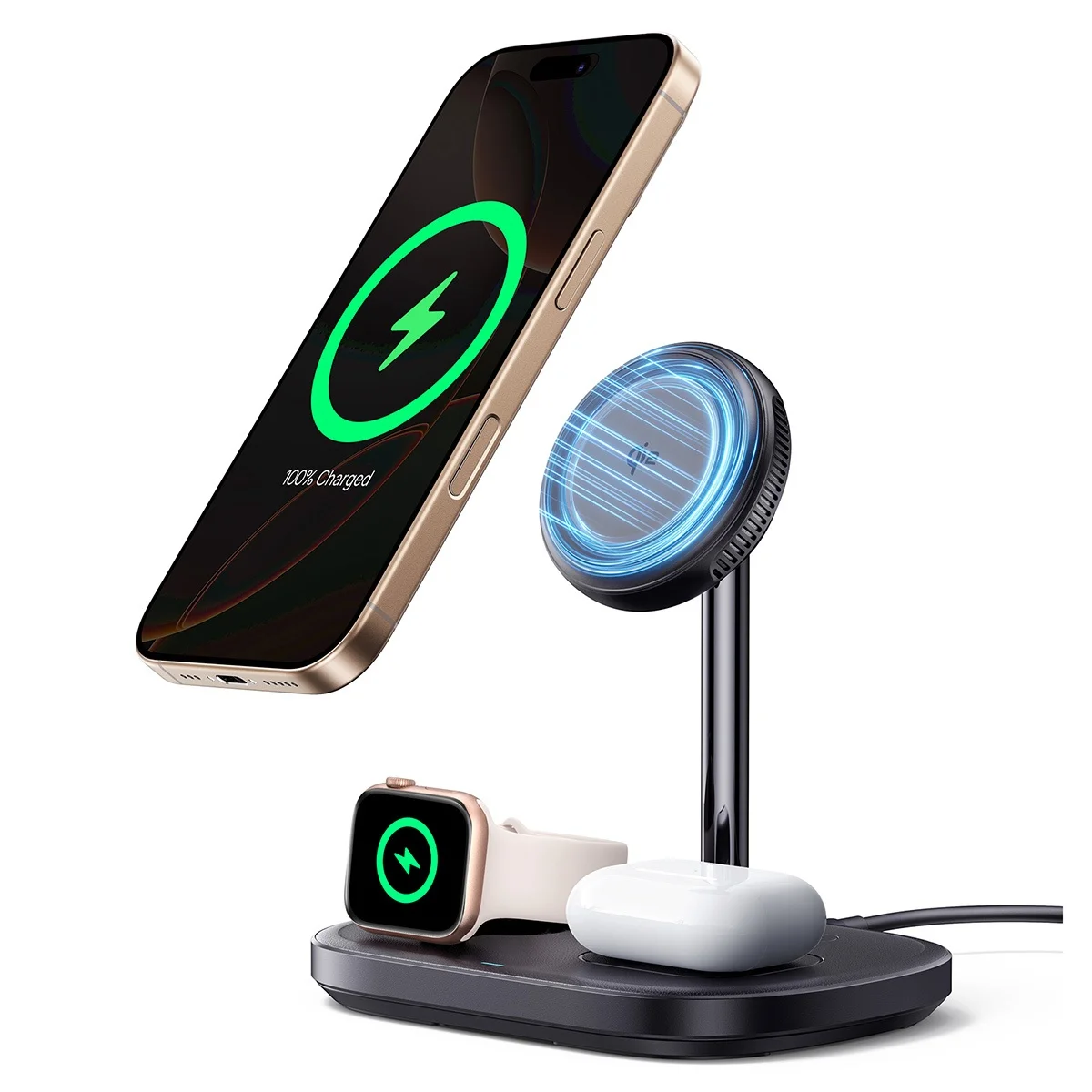 Baseus Charger Desktop Wireless 3in1 EnerFill FS41 TEC Cooling (45W Adapter EU + 1m C to C Data Cable Black Included)