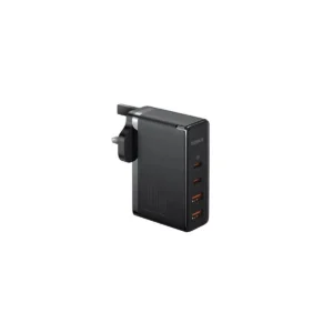Baseus Charger Wall 100W 2xUSB-C 2xUSB-A UK+100W USB-C Cable Black