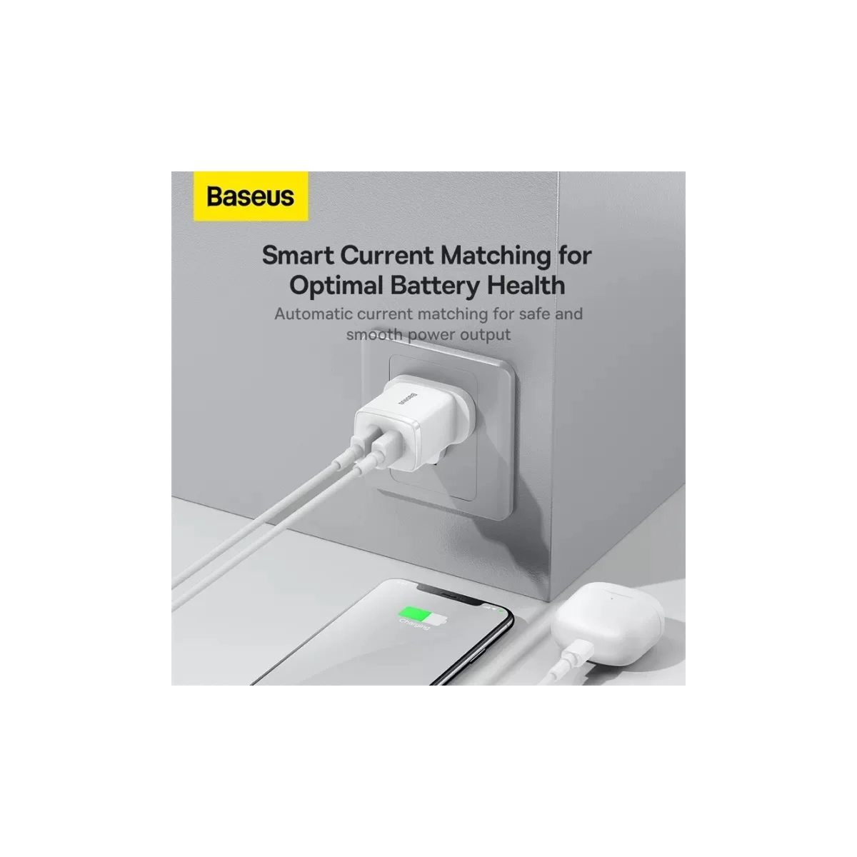 Baseus Charger Wall 2xUSBA 2.1A UK White