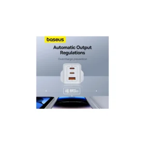 Baseus Charger Wall 65W USB-Cx2/USB-A UK+100W USB-C Cable White