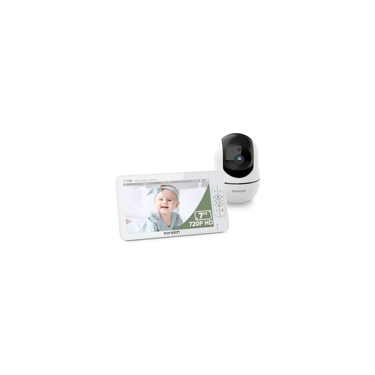 Bonoch BBM03 Portable Baby Monitor 7” and PTZ Camera+Audio No WiFi
