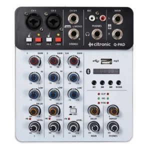 Citronic Mixer Studio QPAD 2ch BT/USB Play-Rec 170.814UK
