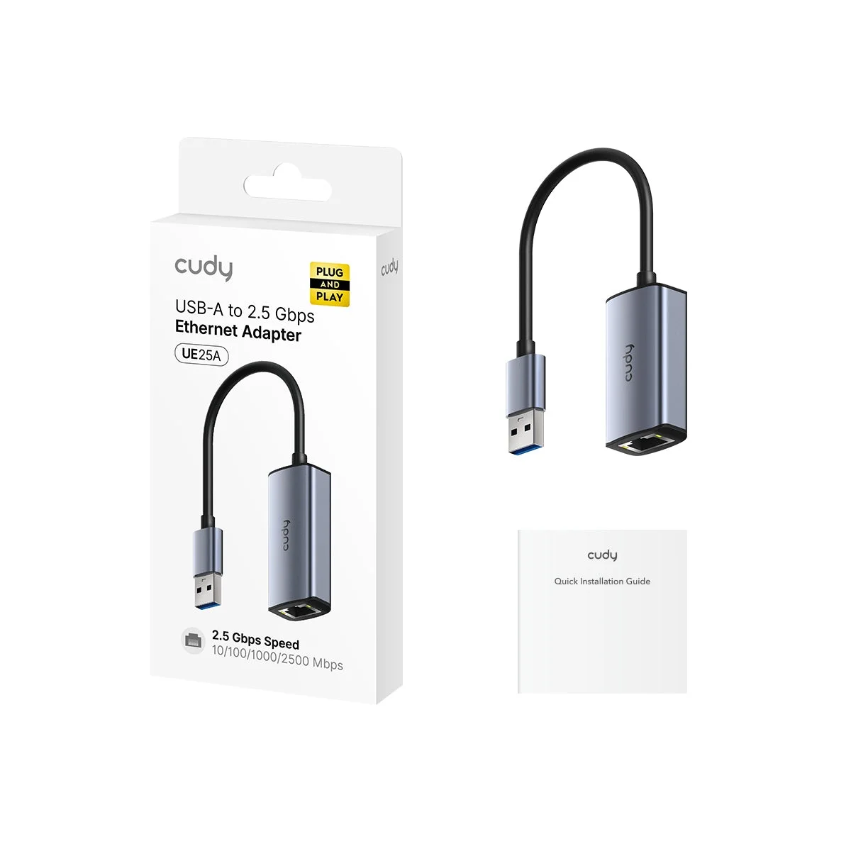 Cudy Converter USB-A to 2.5Gbe LAN Aluminium UE25A