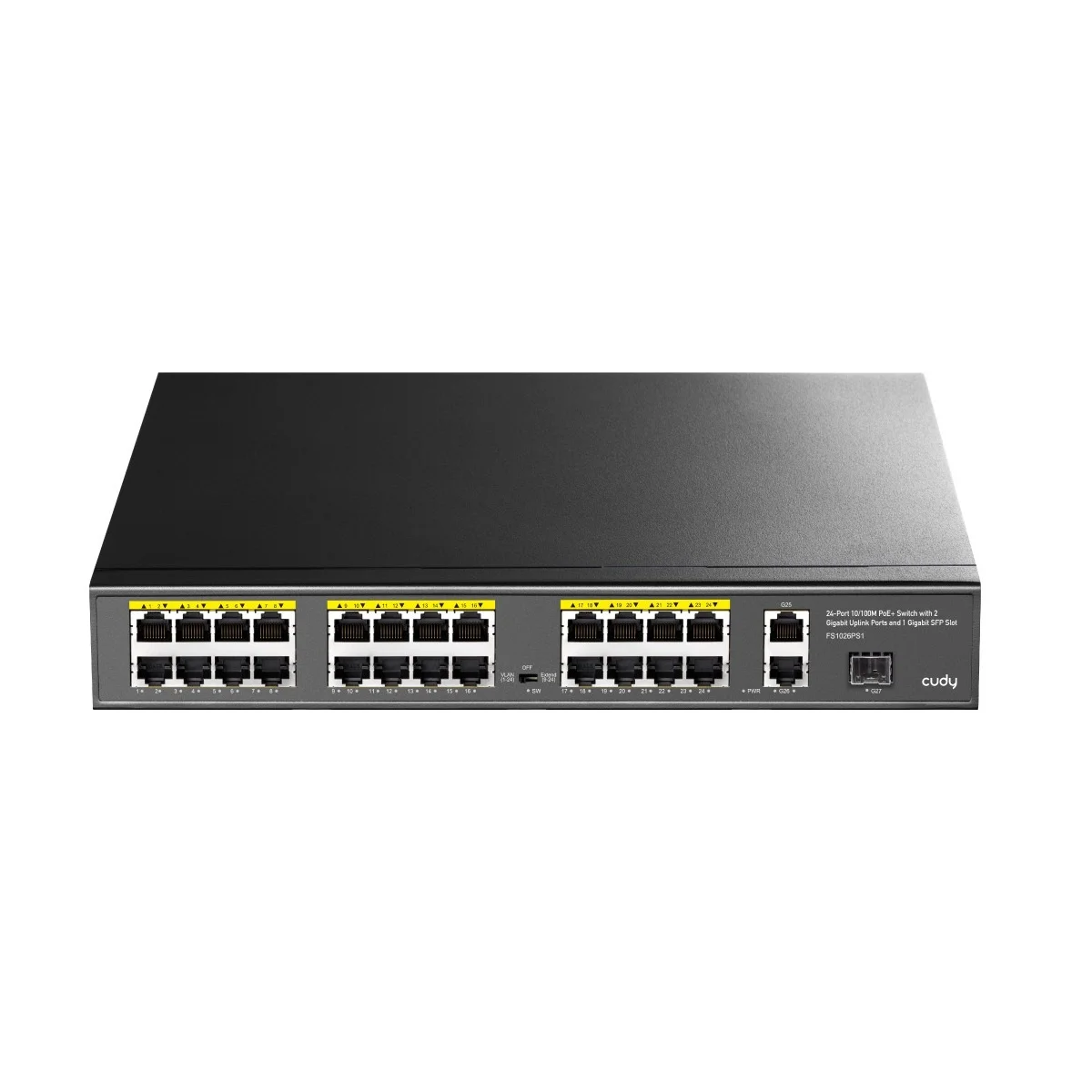 Cudy Switch PoE Fast Ethernet 24 PoE + 2 GbE + 1SFP 300W FS1026PS1