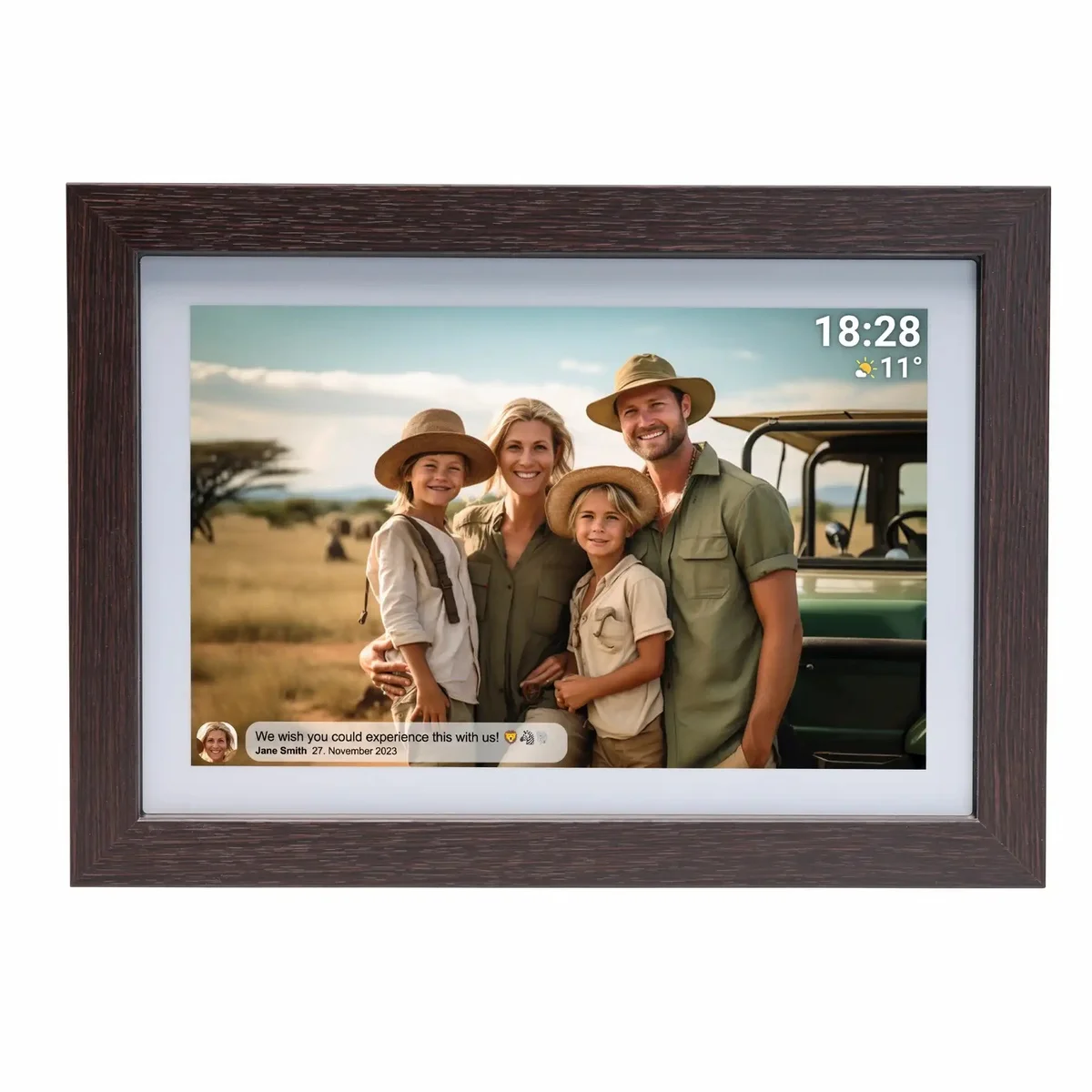 Denver Photoframe 10.1” Smart with FRAMEO PFF-1042DWMK3 Dark Wood
