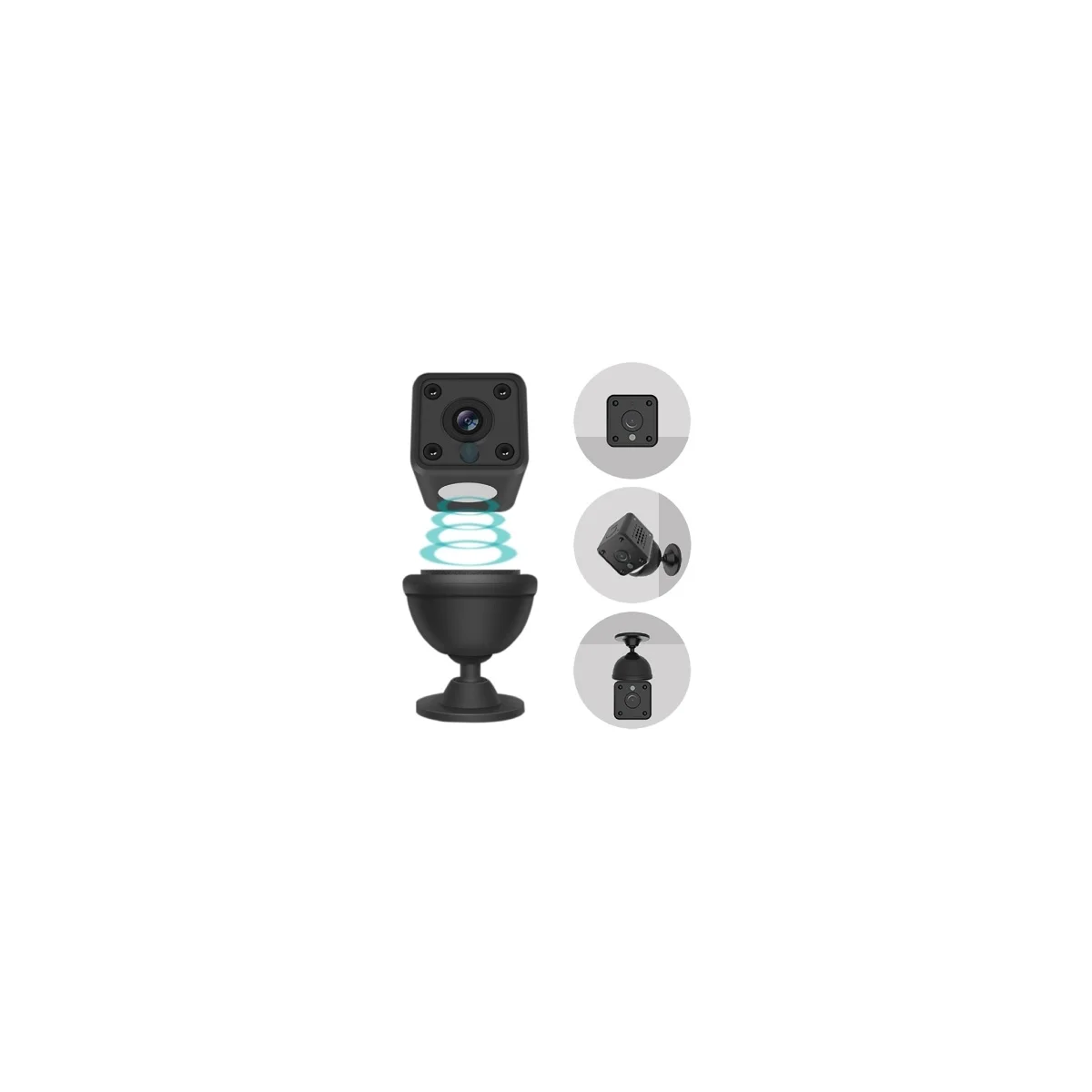 GBC HeyCam Mini Tiny WiFi Spy Camera with Built-in Battery & Invisible IR