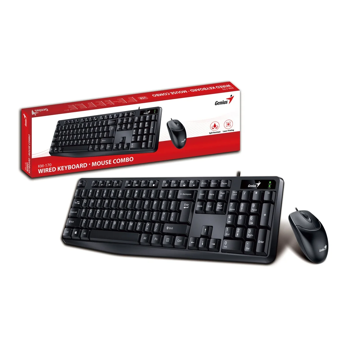Genius KM-170 Wired Keyboard-Mouse Set English