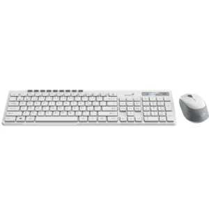 Genius Keyboard-Mouse Set Wireless+BT SlimStar 8230 White English
