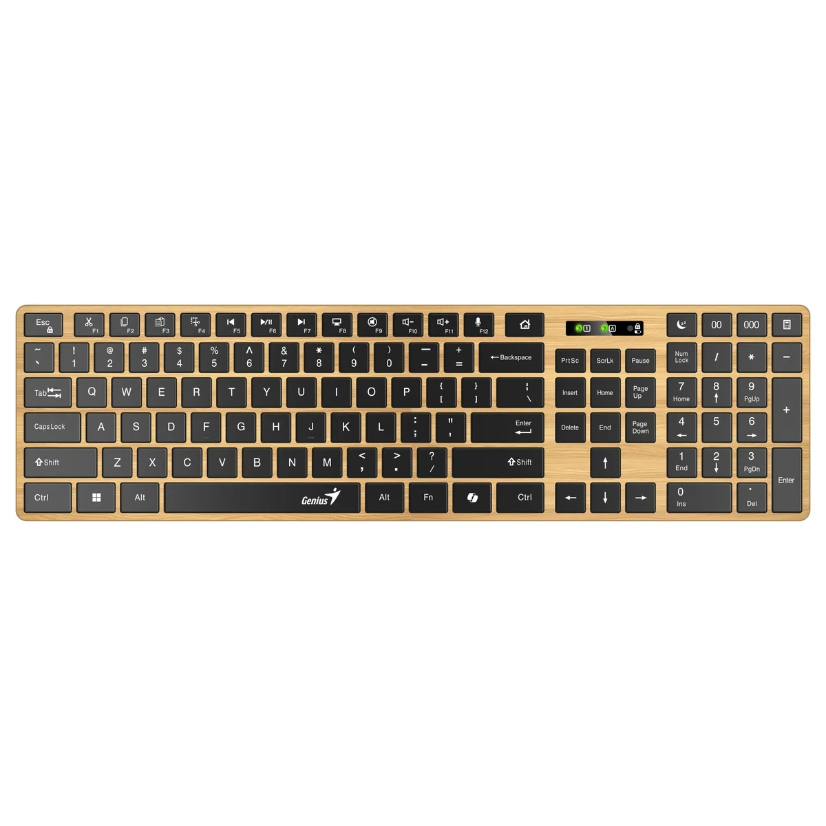 Genius Keyboard Wireless & BT AI Hot Keys Nordic Pine Style SlimStar 7250BT