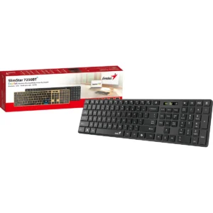 Genius Keyboard Wireless & BT AI Hot Keys SlimStar 7250BT Black English