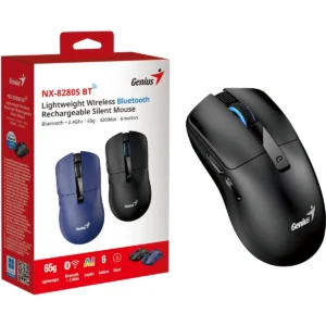 Genius Mouse Wireless+BT Rechargeable & Lightweight 3200dpi NX-8280S Black
