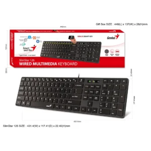 Genius SlimStar 126 Wired Silent Keyboard (English)