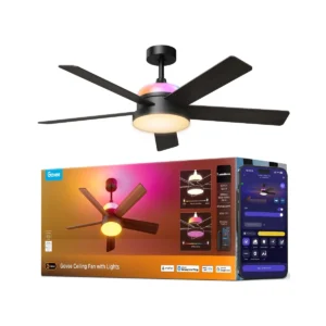 Govee Lamp Ceiling Smart LED Ceiling Fan 52 inch RGBWW+RGBICWW H1310