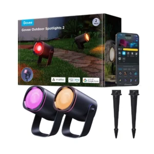 Govee Outdoor Smart Garden Spotlights IP67 RGBICWW H7093311 (2pack)