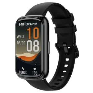 HiFuture EVO2 Black IP68 SmartWatch with Step Count, Heart Rate & Blood Oxygen Monitor