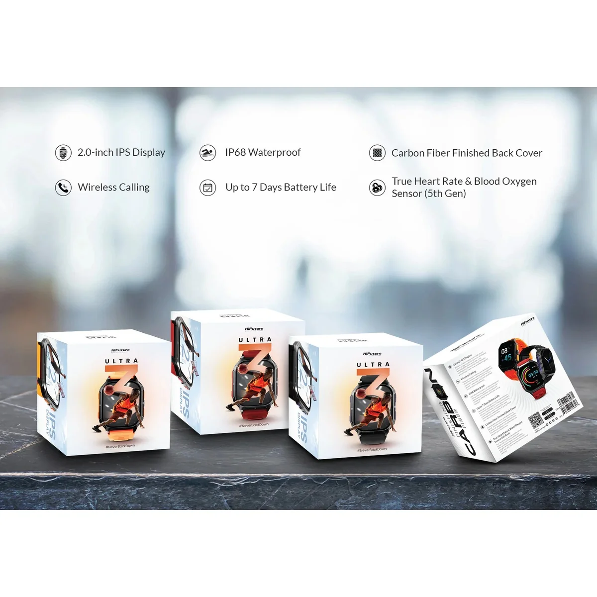 HiFuture ULTRA 3 Sports SmartWatch IP68 Orange