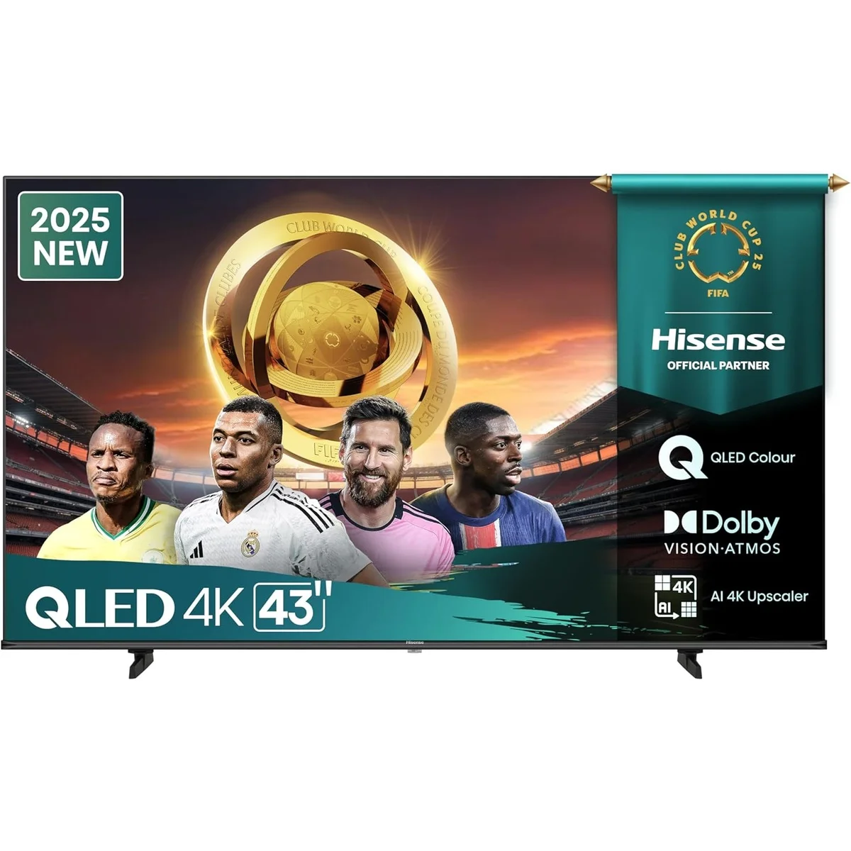 Hisense 43E7Q 43” 4K Smart QLED TV With Dolby Vision And Dolby Atmos