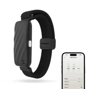 HoMedics WAKEBAND Black Vibrating Alarm Wristband for a Gentle Wakeup