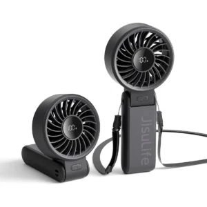 Jisulife LIFE 7 Black Portable & Foldable Personal Fan with LED Display