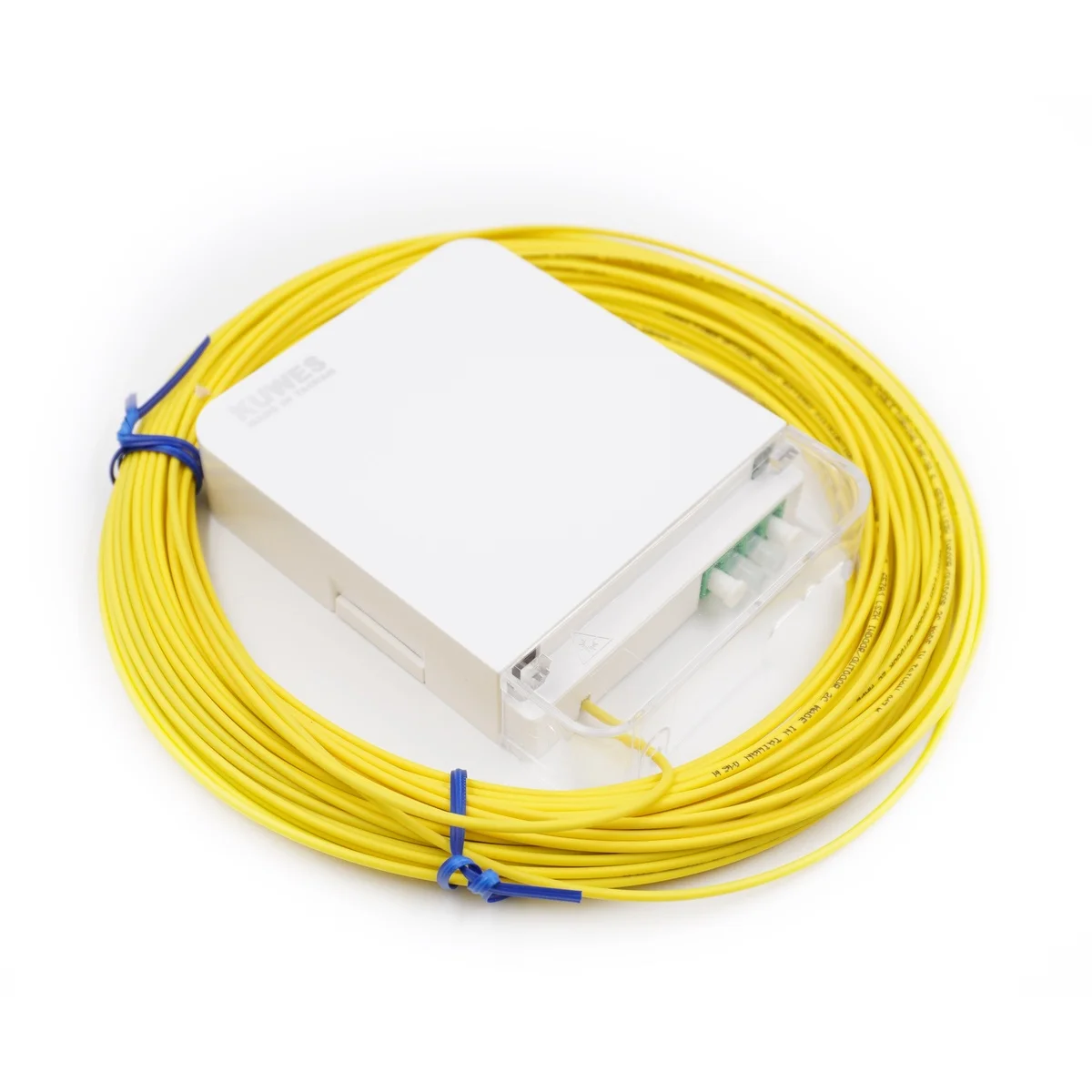 Kuwes Pre-Terminated Fiber Optic Outlet with Pigtail LC/APC SM Carton 50m