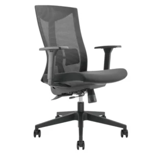 Lumivida Office Chair Ergonomic Mesh Lumbar Support Adjustable Seat/Armrest Black CH05-7