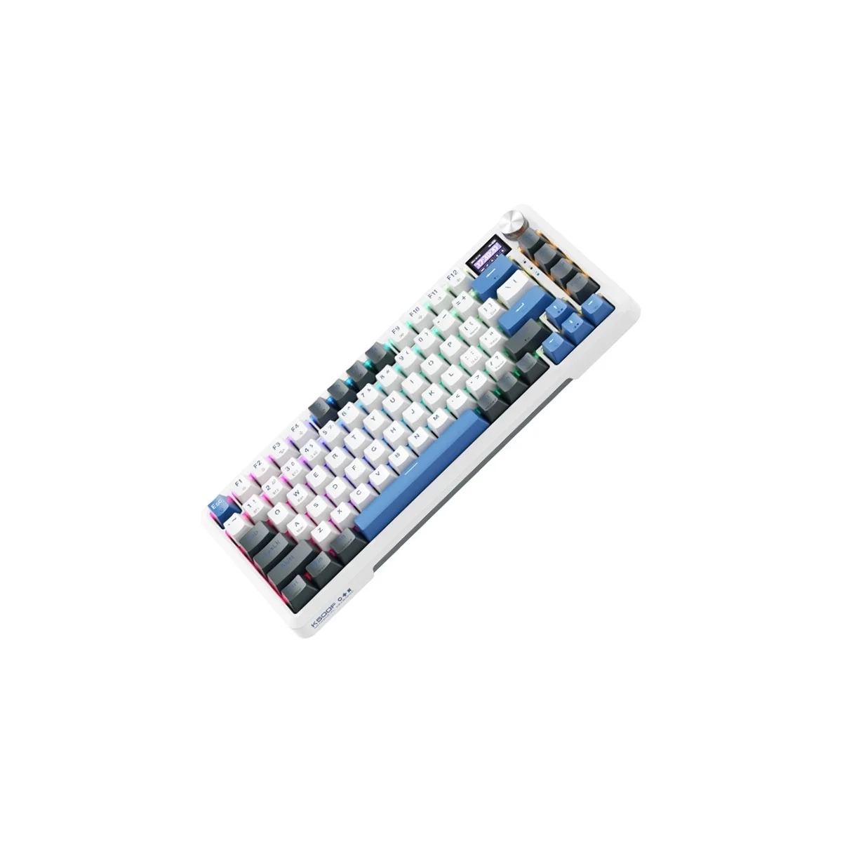 Machenike Wireless Gaming Keyboard ,Wired,Bluetooth,2.4G, Linear Silver Switches,4000 mAh battery, K500F-B81