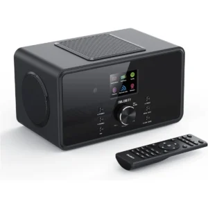 Majority BARD 2.1 Mini HiFi 100W with 2 x 4inch Speakers and 5inch Sub FM Radio, USB, Internet Radio, Bluetooth & Alarm