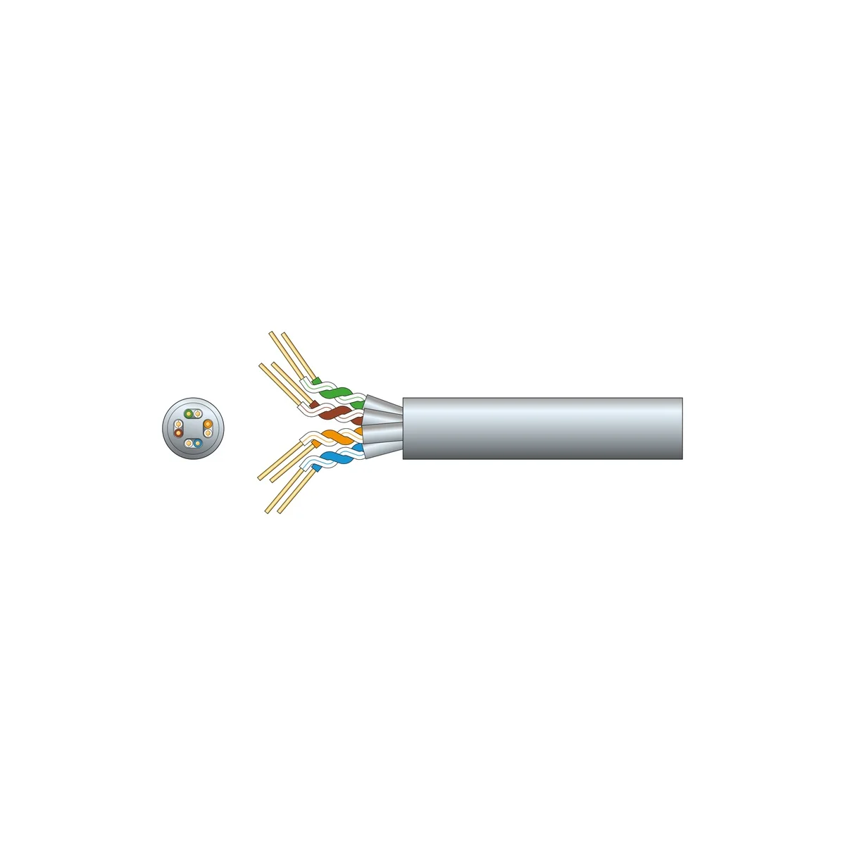 Mercury CAT6A FTP Indoor Network Cable OFC 305m Grey 808.032UK