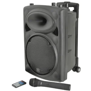 QTX QR10PA 10” Professional Portable Karaoke & PA Speaker with 1x Wireless Microphone, Bluetooth USB & FM 178.839UK