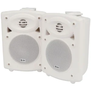 QTX QR5W Active Onwall Speakers Pair 5.25” 2x20W White 178.201UK