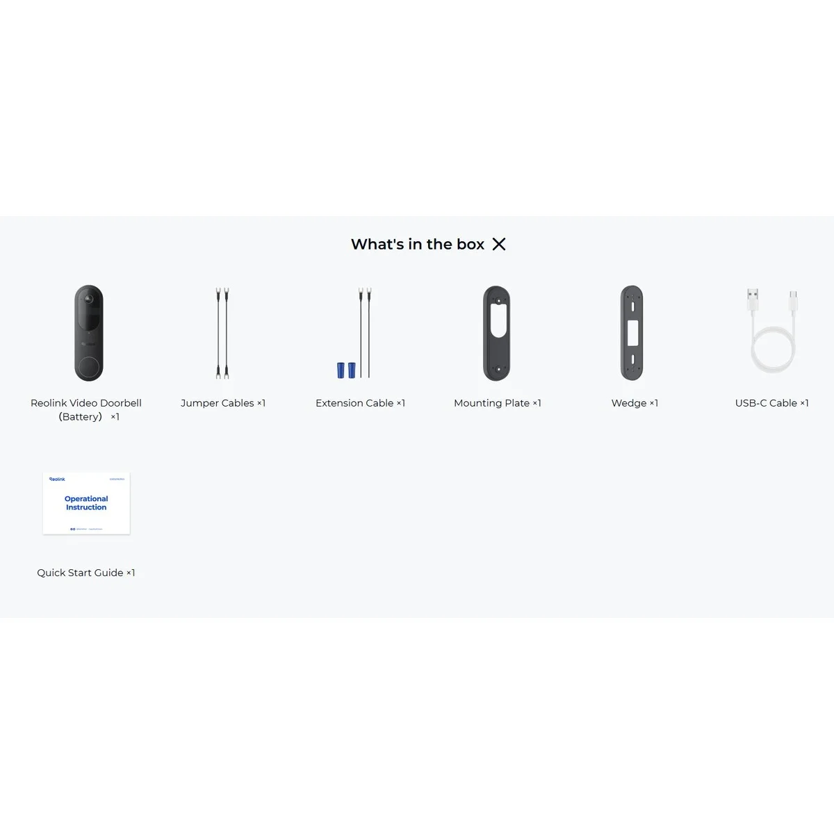 Reolink BP Battery Video Doorbell 4MP Black with Chime and 64GB MicroSD (D340B)