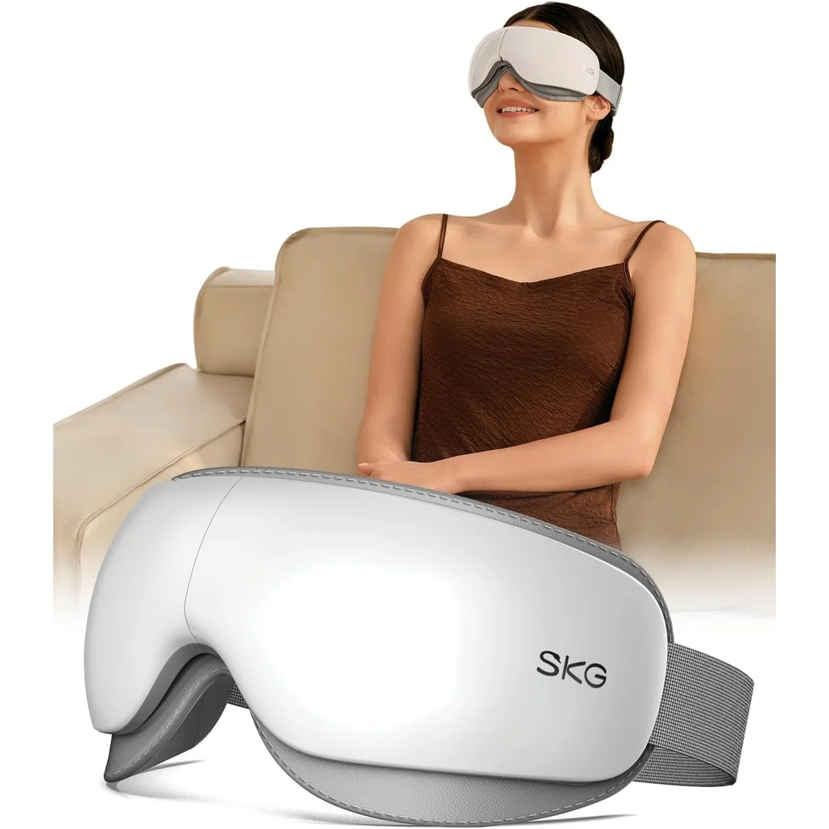 SKG Eye Massager Skin Friendly-Hot Compress-Music ES500 Black