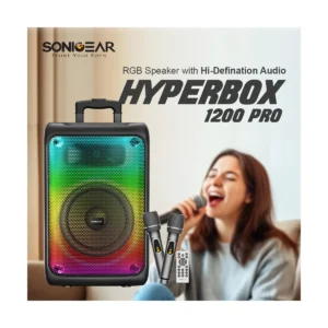 SonicGear Portable Karaoke Speaker 12” 110W TWS BT/USB 2x Mics HYPERBOX 1200 Pro