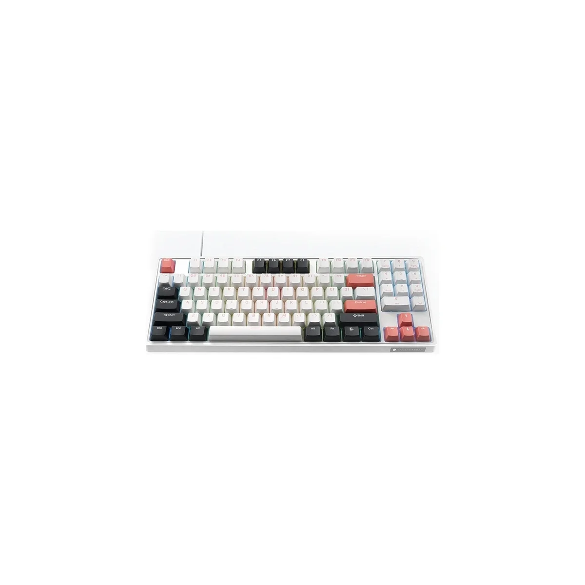 Thunderobot KG3089 White Mechanical Gaming Keyboard 89 Red Switch Keys