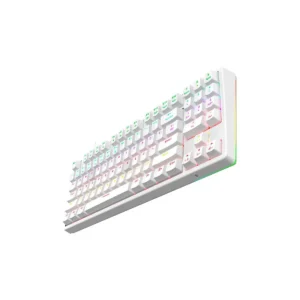 Thunderobot KG3089R White Mechanical Gaming Keyboard 89 Red Switch Keys