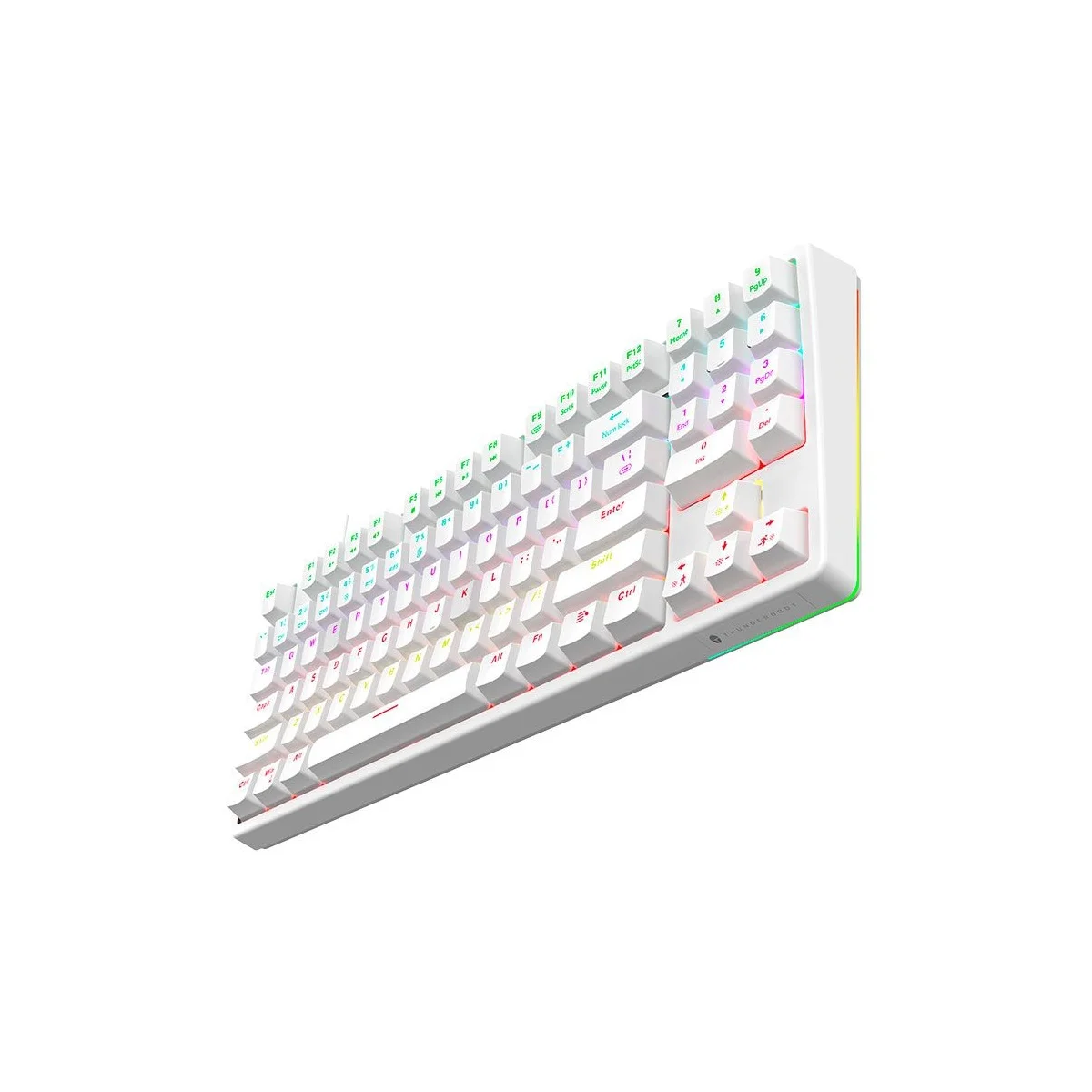 Thunderobot KG3089R White Mechanical Gaming Keyboard 89 Red Switch Keys