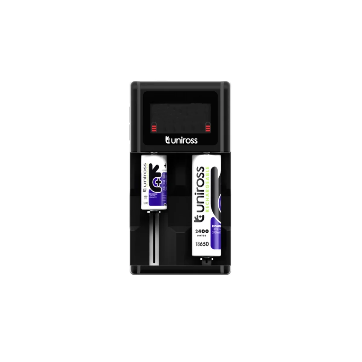 Uniross UCX006 Smart Charger for NiMH and Lithium Batteries (USB & 12V Powered) with LED Display