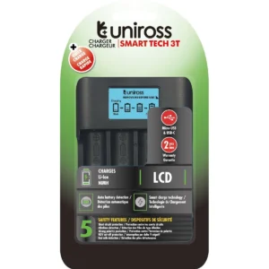 Uniross UCX007 Smart Tech Fast Charger for NiMH and Lithium Batteries