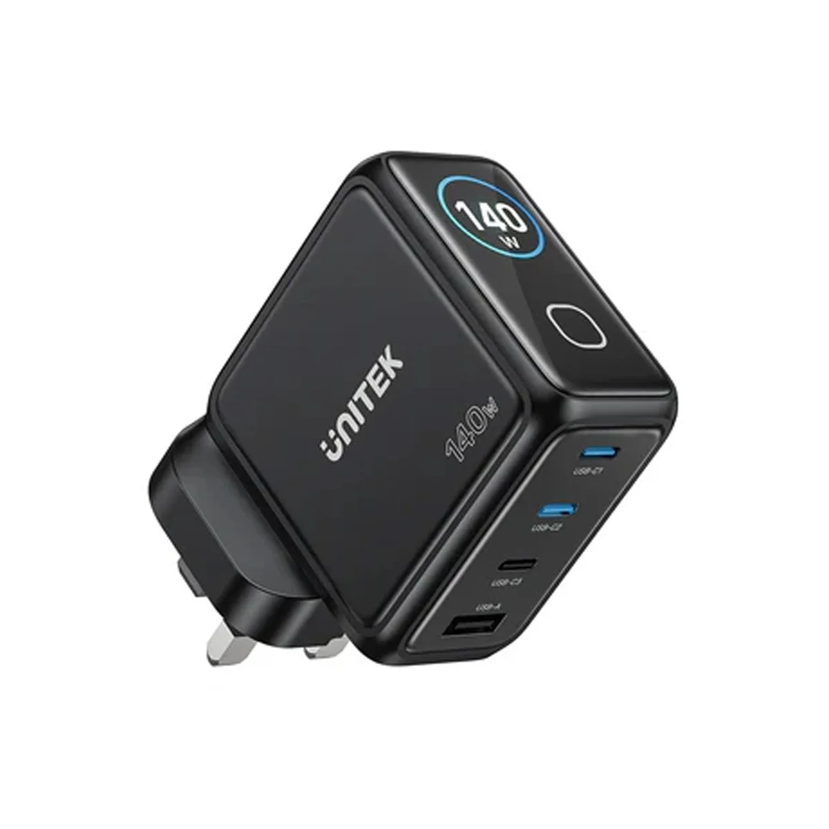 Unitek Charge Wall GaN 140W USBCx3 USBAx1 UK P1132 Black