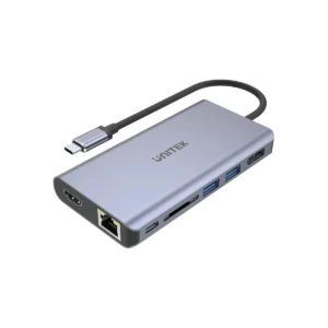 Unitek D1056A Type-C 3.1 HDMI/DP/RJ45/SD/PD100W Hub Space Grey