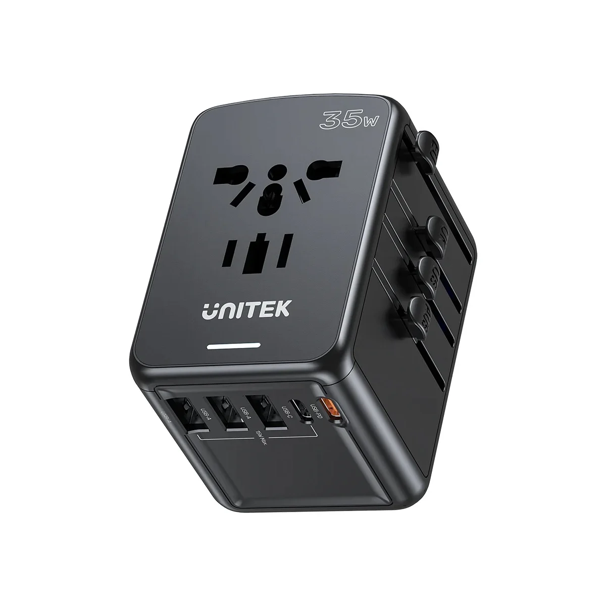 Unitek P1121A Universal Travel Wall Charger 35W 2xUSB-C + 3xUSB-A