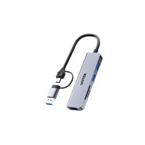 Unitek USB-C Hub 3xUSBA SD/Micro SD Card Reader H1320A