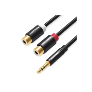 Vention AUDIO 3.5mm M to 2RCA F Cable 0.3m VAB-R02-B030