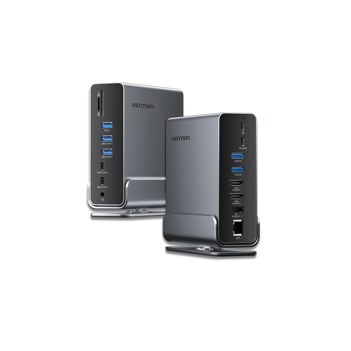 Vention HUB USB-C 8xUSB/2xHDMI/DP/MST/RJ45/SD/3.5mm/PD TPUH0