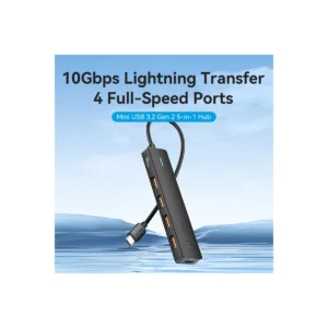 Vention IT HUB USB-C 3.2 4xA + PD100W USB-C Port CKCBB